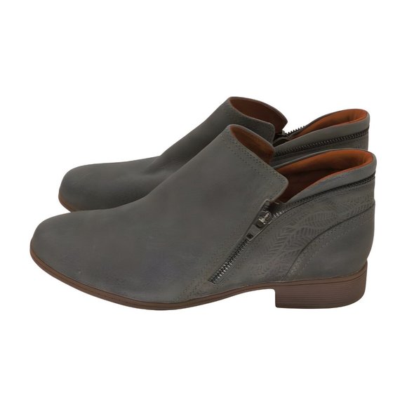 Cobb Hill Womens Crosbie Bootie Ankle Boot, Dusty Olive, Size 11 - Picture 4 of 6